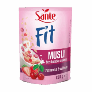 SANTE MUSLI FIT TRUSKAWKA-WIŚNIA BEZ CUKRU 225G