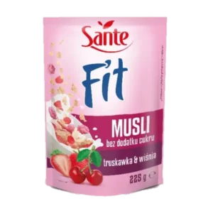 Sante FIT Musli Bez Dodatku Cukru Truskawka & Wiśnia 225 g