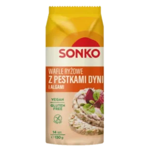 Sonko Wafle Ryżowe z Pestkami Dyni i Algami Morskimi 130 g