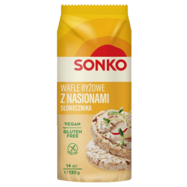 SONKO WAFLE RYŻOWE ZE SŁONECZNIKIEM 130G