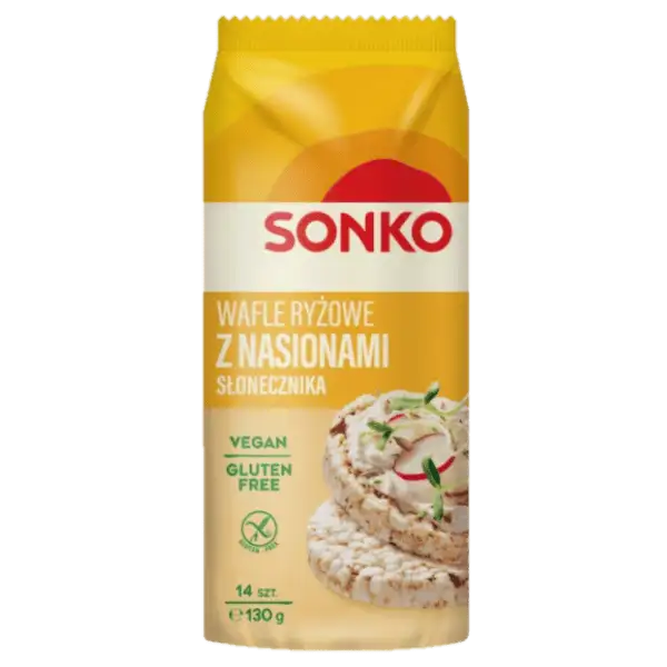 sonko ze slonecznikiem Sonko Wafle Ryżowe z Nasionami Słonecznika 130 g