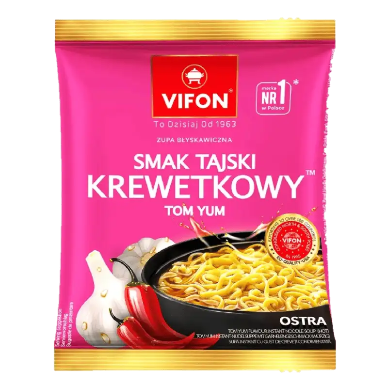 Vifon Zupa Błyskawiczna Krewetkowa Tajska Ostra 70 g