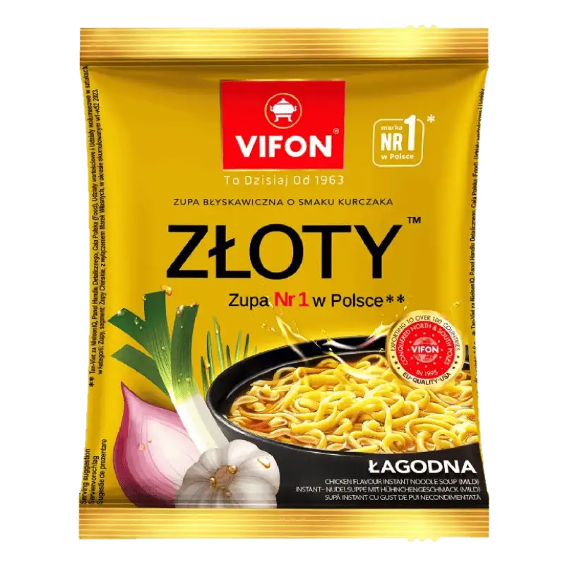 Vifon Zupa Błyskawiczna Złoty Kurczak Łagodna 70 g