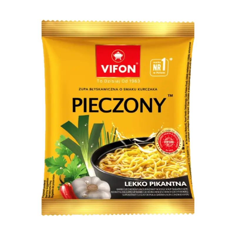 vifon pieczony Vifon Zupa Błyskawiczna Kurczak Pieczony Lekko Pikantna 70 g