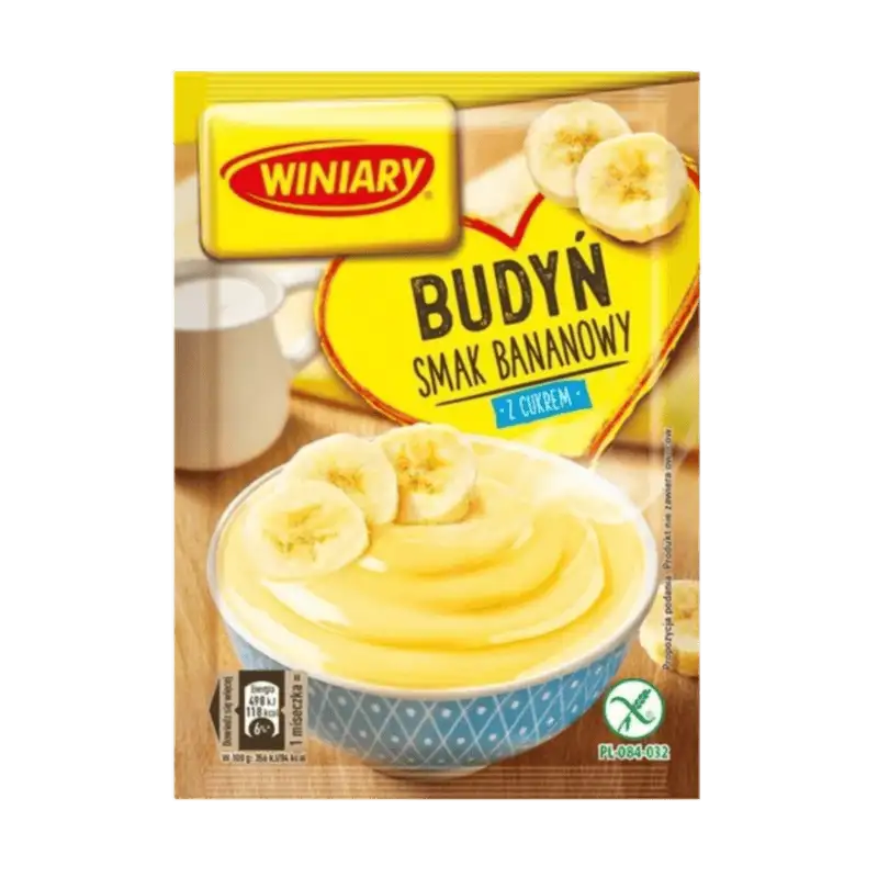 WINIARY Budyń z Cukrem o Smaku Bananowym 60 g