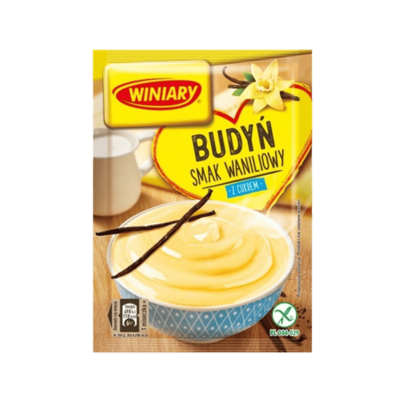 winiary budyn waniliowy z cukrem WINIARY BUDYŃ WANILIOWY 60G