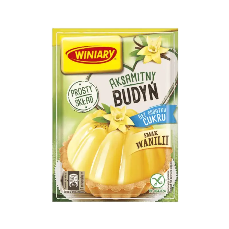 winiary budyn waniliowy WINIARY Budyń o Smaku Waniliowym Bez Dodatku Cukru 35 g