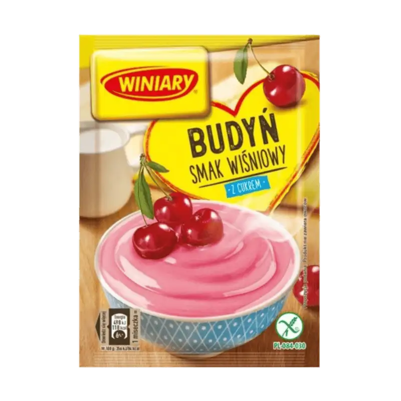 WINIARY Budyń z Cukrem o Smaku Wiśniowym 60 g
