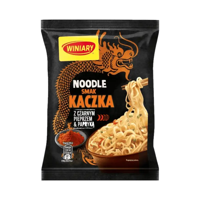 winiary noodle kaczka WINIARY Noodle Smak Kaczka z Czarnym Pieprzem & Papryką 62 g