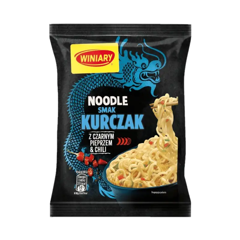 WINIARY Noodle Smak Kurczak z Czarnym Pieprzem & Chili 62 g