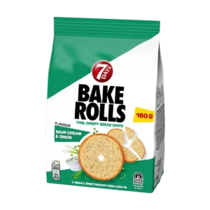7 Days Bake Rolls Chrupki Chlebowe o Smaku Śmietany i Cebuli 150 g
