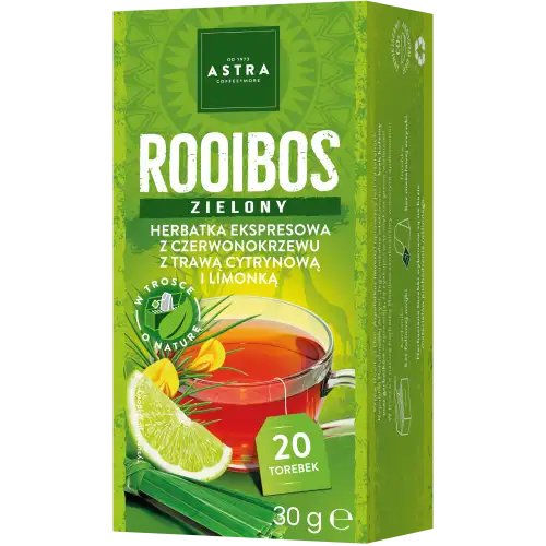Astra Rooibos Zielony Trawa Cytrynowa & Limonka 30 g (20 torebek)