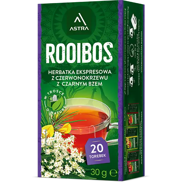 Astra Rooibos Czarny Bez 30 g (20 torebek)