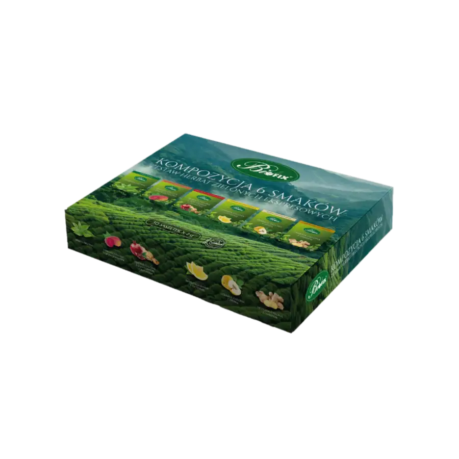 BiFix Kompozycja 6 Smaków Zestaw Herbat Zielonych Ekspresowych 60 g