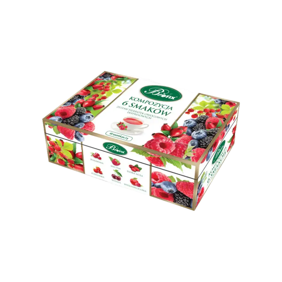 BiFix Kompozycja 6 Smaków Zestaw Herbatek Owocowych Ekspresowych 120 g