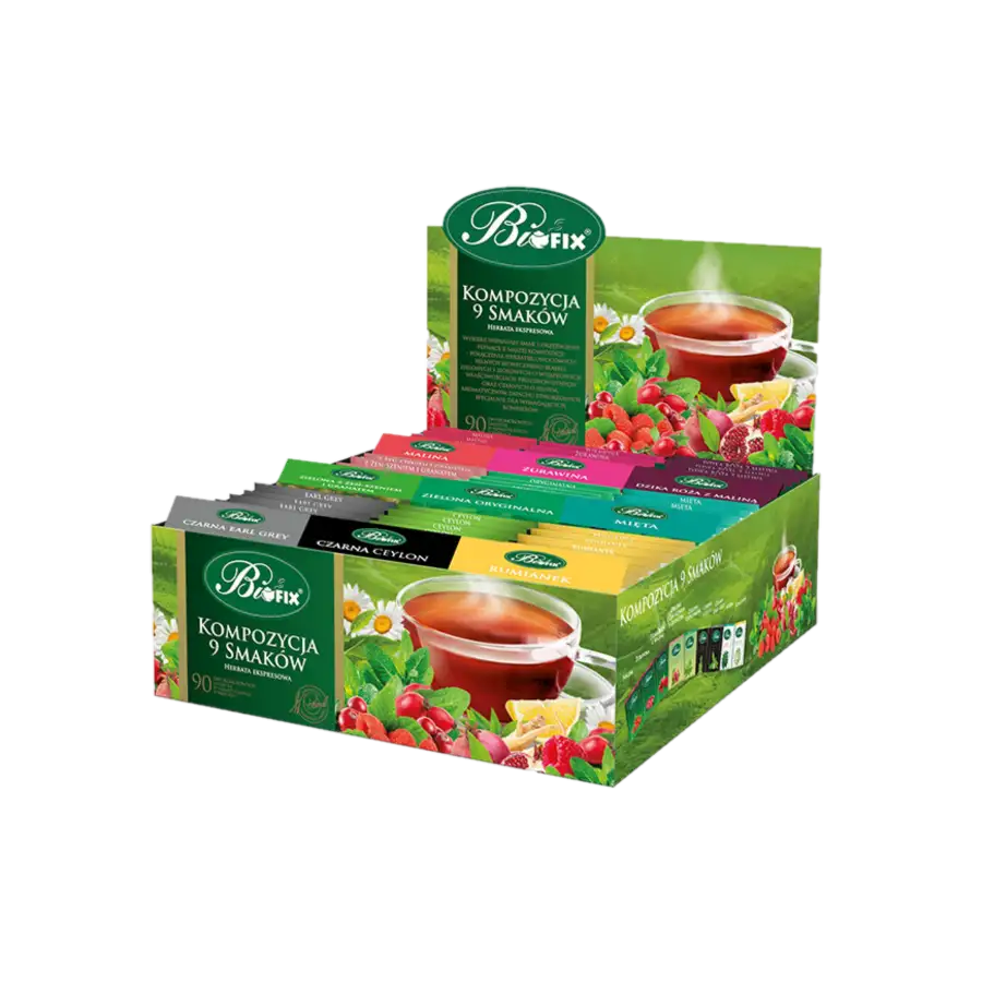 BiFix Kompozycja 9 Smaków Zestaw Herbat Ekspresowych 175 g