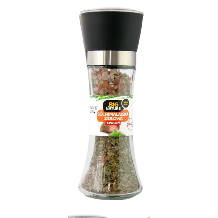 Big Nature Sól Himalajska Ziołowa w Młynku 139 g