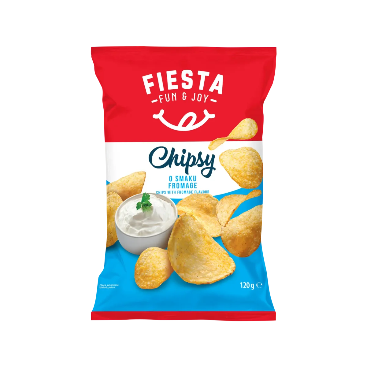 fiesta chipsy fromage Fiesta Chipsy Płaskie o Smaku Fromage 120 g
