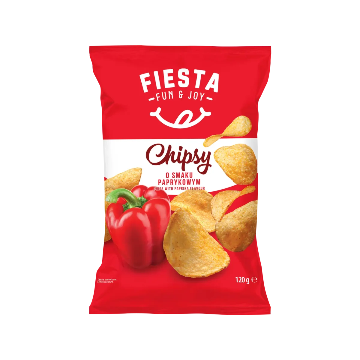 Fiesta Chipsy Płaskie o Smaku Paprykowym 120 g