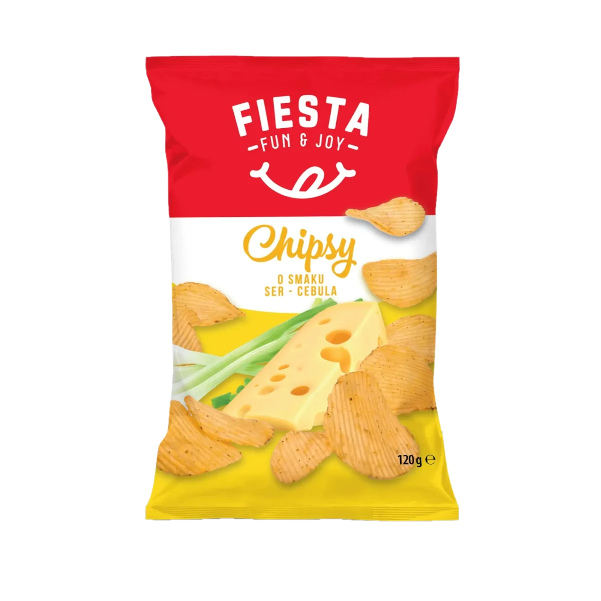 fiesta chipsy ser cebula Fiesta Chipsy Karbowane o Smaku Sera i Cebuli 120 g