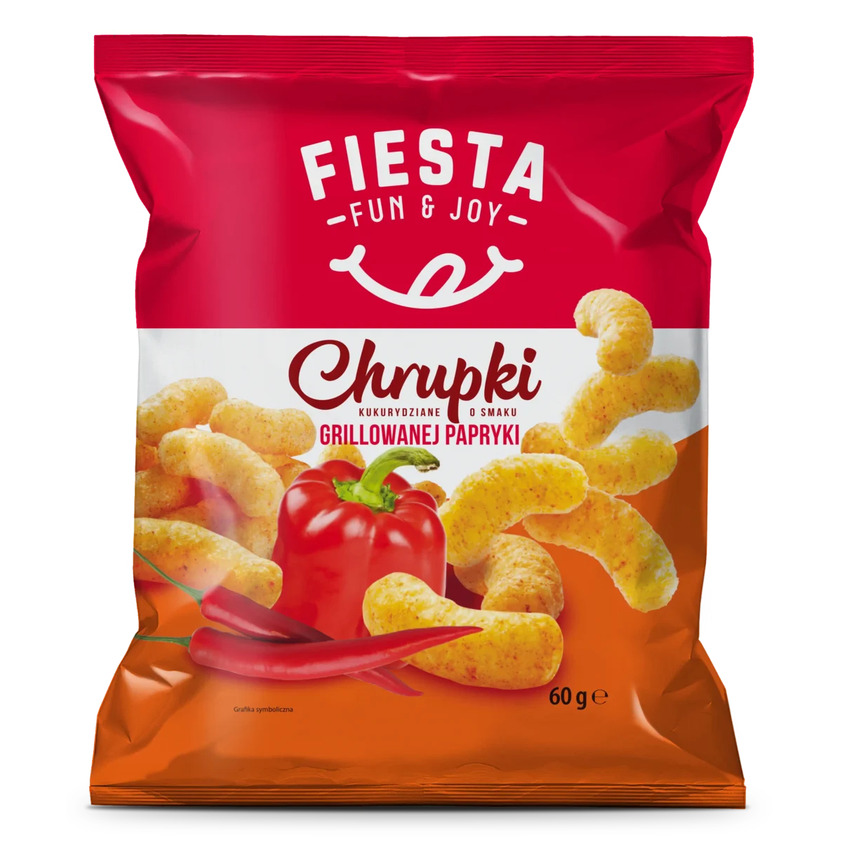 Fiesta Chrupki Kukurydziane o Smaku Grillowanej Papryki 60 g