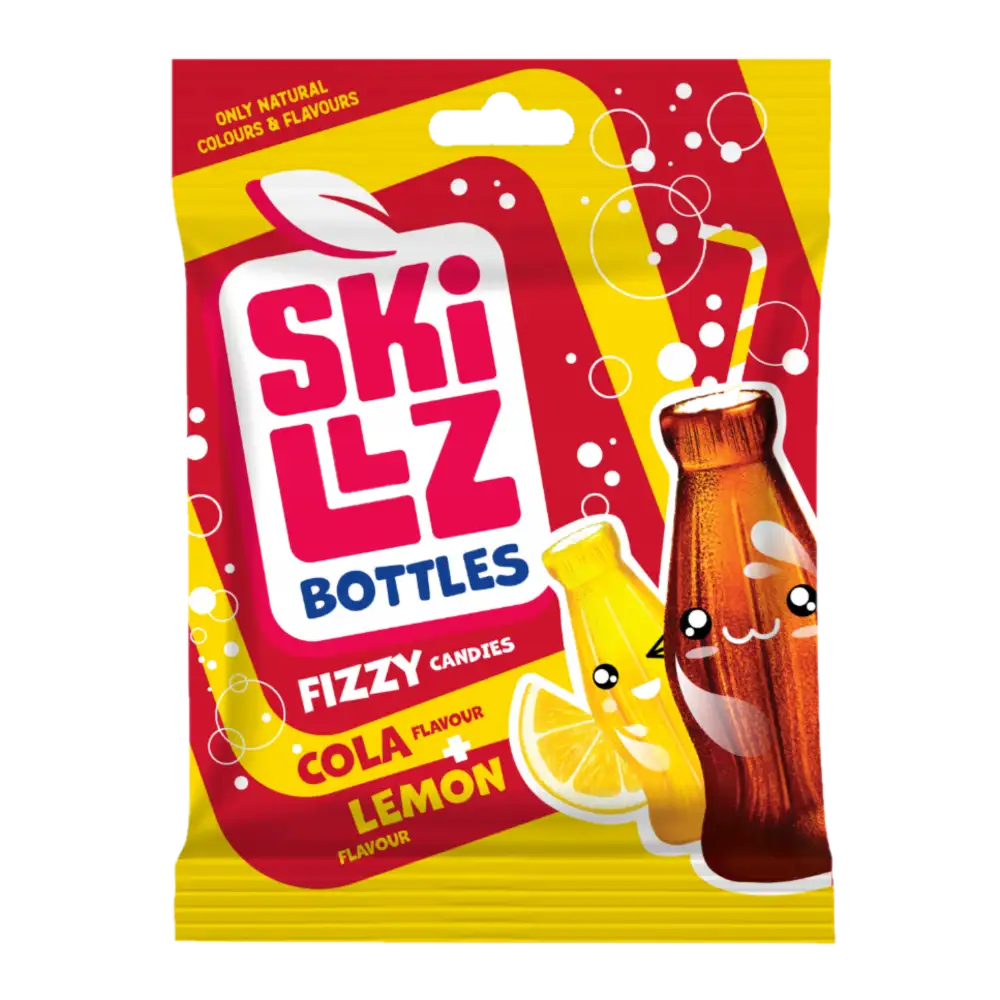 Skillz Bottles Karmelki Musujące Cola & Cytryna 77 g