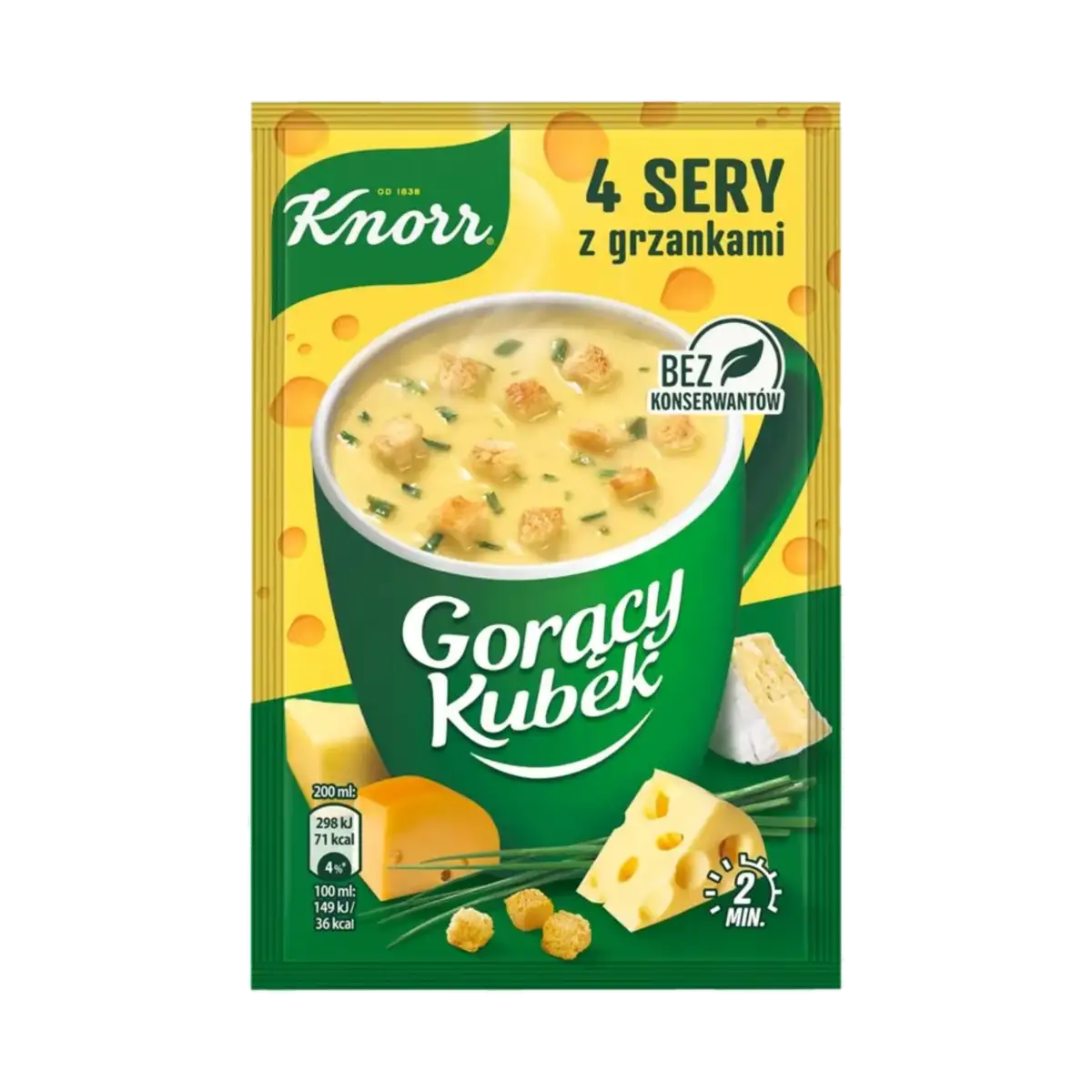 Knorr Gorący Kubek 4 Sery z Grzankami 17 g