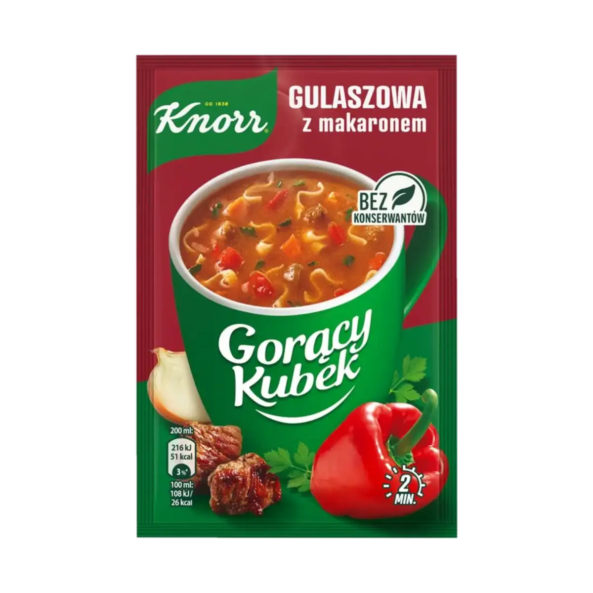 Knorr Gorący Kubek Gulaszowa z Makaronem 16 g