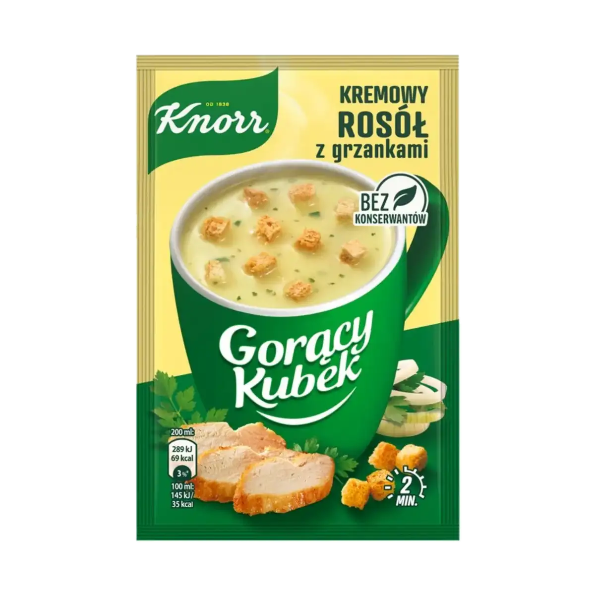 Knorr Gorący Kubek Krem z Kury z Grzankami 16 g