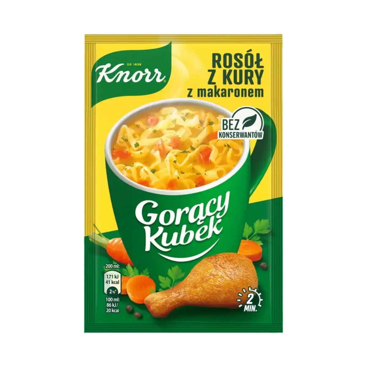 Knorr Gorący Kubek Rosół z Kury z Makaronem 12 g