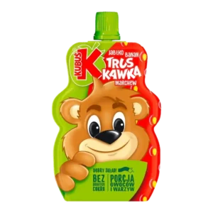 Kubuś Mus 100% Truskawka, Jabłko, Banan, Marchew 100 g