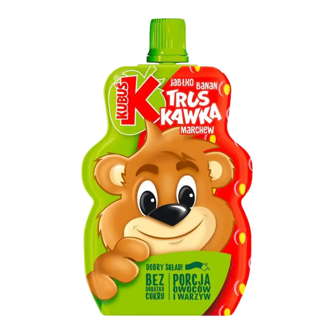 Kubuś Mus 100% Truskawka, Jabłko, Banan, Marchew 100 g