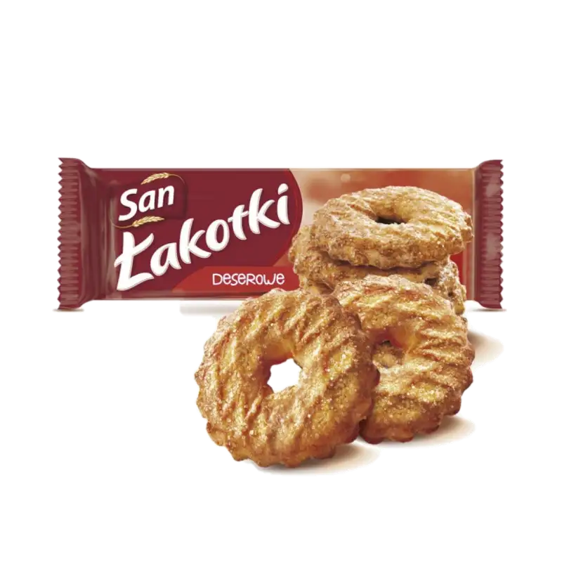 SAN Łakotki Deserowe Herbatniki Dekorowane Cukrem 168 g