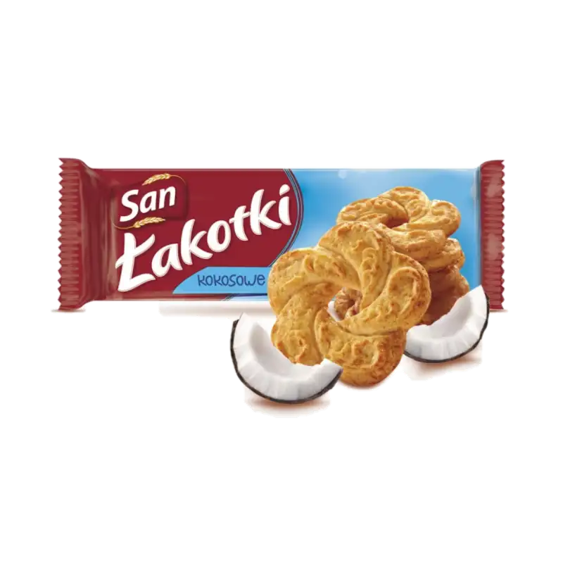 SAN Łakotki Herbatniki Kokosowe 168 g