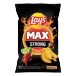Lay's MAX Strong Chipsy Ziemniaczane Karbowane o Smaku Ostrego Chilli i Limonki 120 g