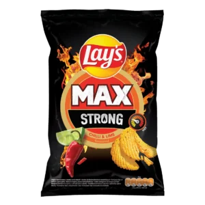 Lay's MAX Strong Chipsy Ziemniaczane Karbowane o Smaku Ostrego Chilli i Limonki 120 g
