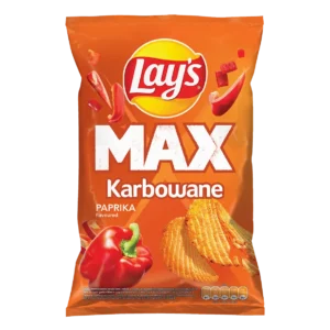 Lay's MAX Chipsy Ziemniaczane Karbowane o Smaku Papryki 120 g