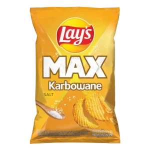 Lay's MAX Chipsy Ziemniaczane Karbowane Solone 120 g