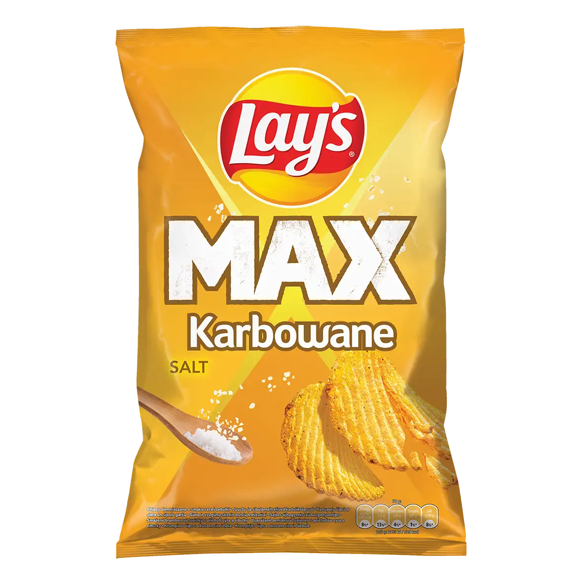 Lay's MAX Chipsy Ziemniaczane Karbowane Solone 120 g