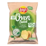 Lay's Oven Baked Pieczone Formowane Chipsy Ziemniaczane o Smaku Jogurtu z Ziołami 110 g