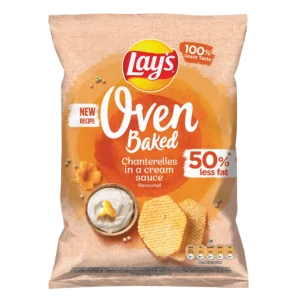 Lay's Oven Baked Pieczone Formowane Chipsy Ziemniaczane o Smaku Kurek w Śmietanowym Sosie 110 g