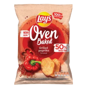 Lay's Oven Baked Pieczone Formowane Chipsy Ziemniaczane o Smaku Grillowanej Papryki 110 g