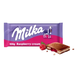 Milka Raspberry Crème Czekolada Mleczna z Nadzieniem Malinowym 100 g