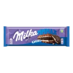 Milka MMMAX Oreo Czekolada Mleczna z Nadzieniem Mlecznym i Kakaowymi Herbatnikami Oreo 300 g