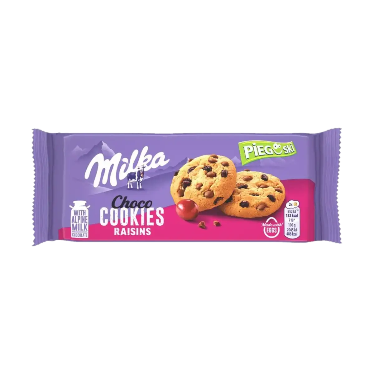 Milka Pieguski z Czekoladą i Rodzynkami 135 g