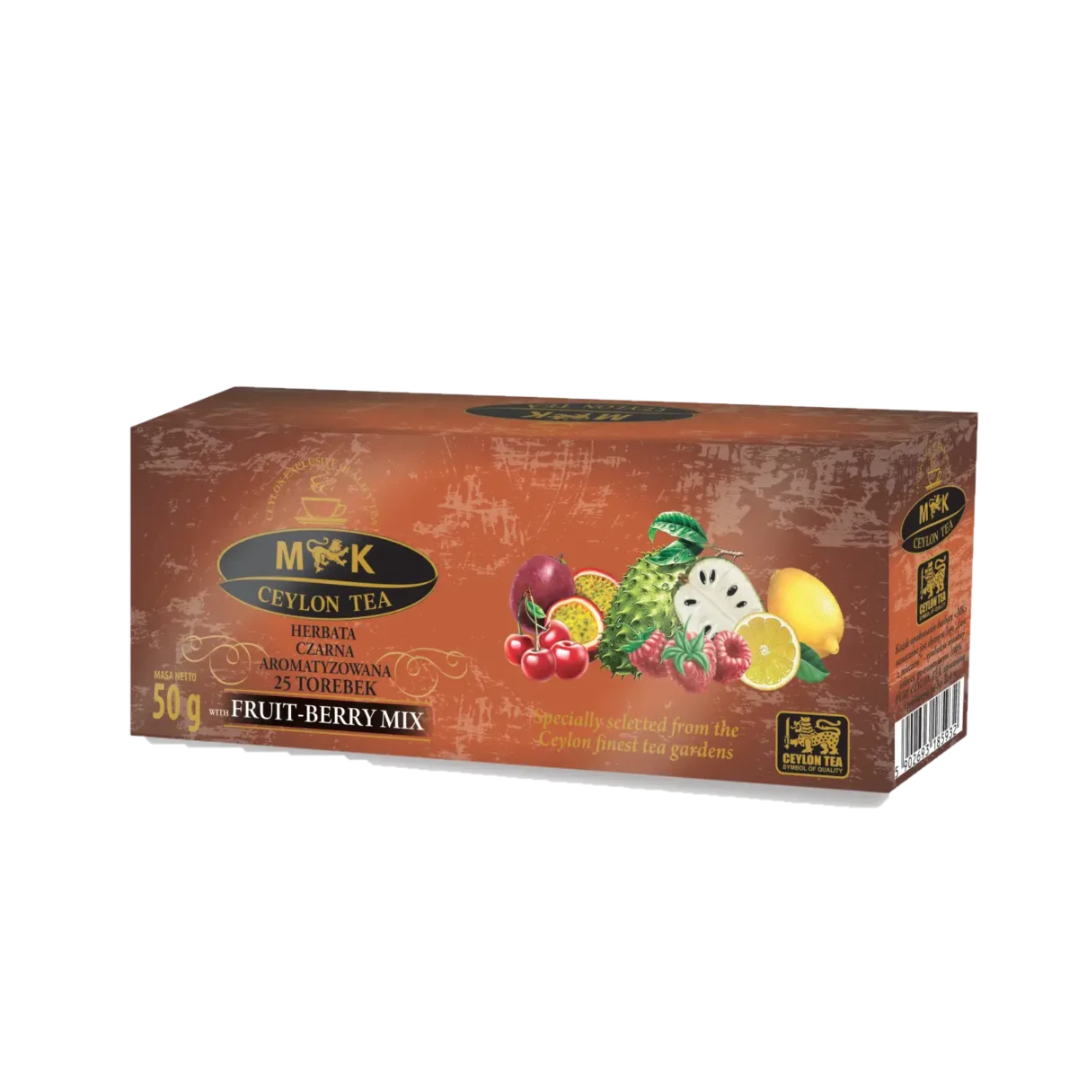 MK Ceylon Tea Herbata Czarna o Smaku Wieloowocowym 50 g (25 × 2 g)