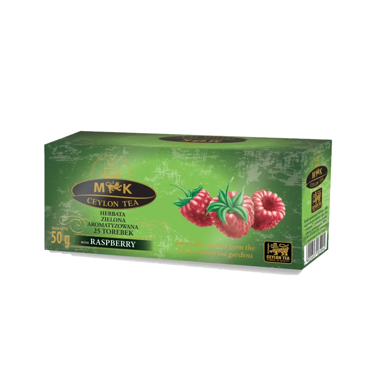 mk ceylon zielona malina MK Ceylon Tea Herbata Zielona o Smaku Maliny 50 g (25 × 2 g)