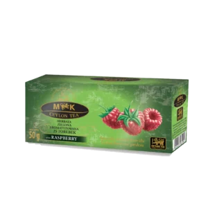 MK Ceylon Tea Herbata Zielona o Smaku Maliny 50 g (25 × 2 g)