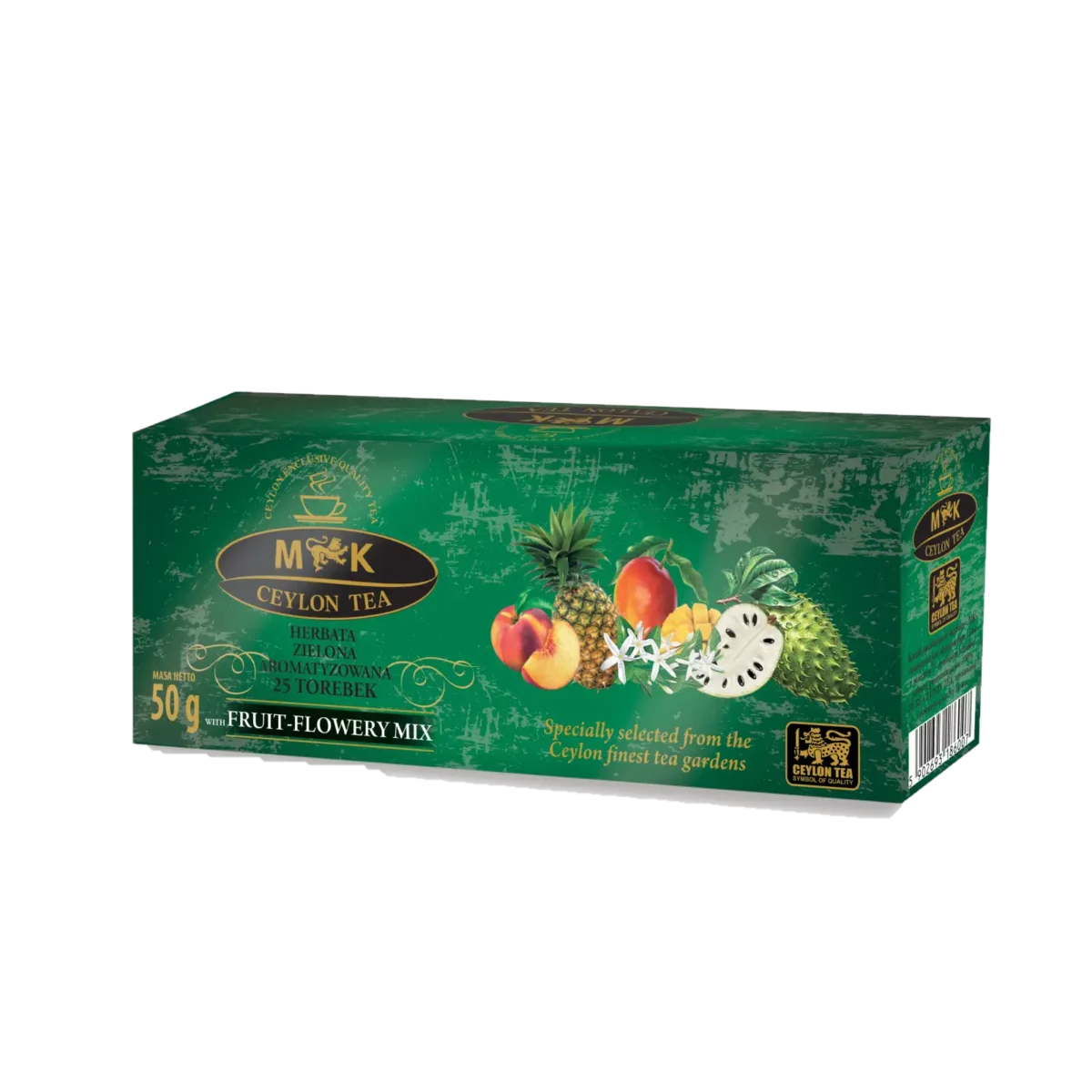MK Ceylon Tea Herbata Zielona o Smaku Wieloowocowym 50 g (25 × 2 g)