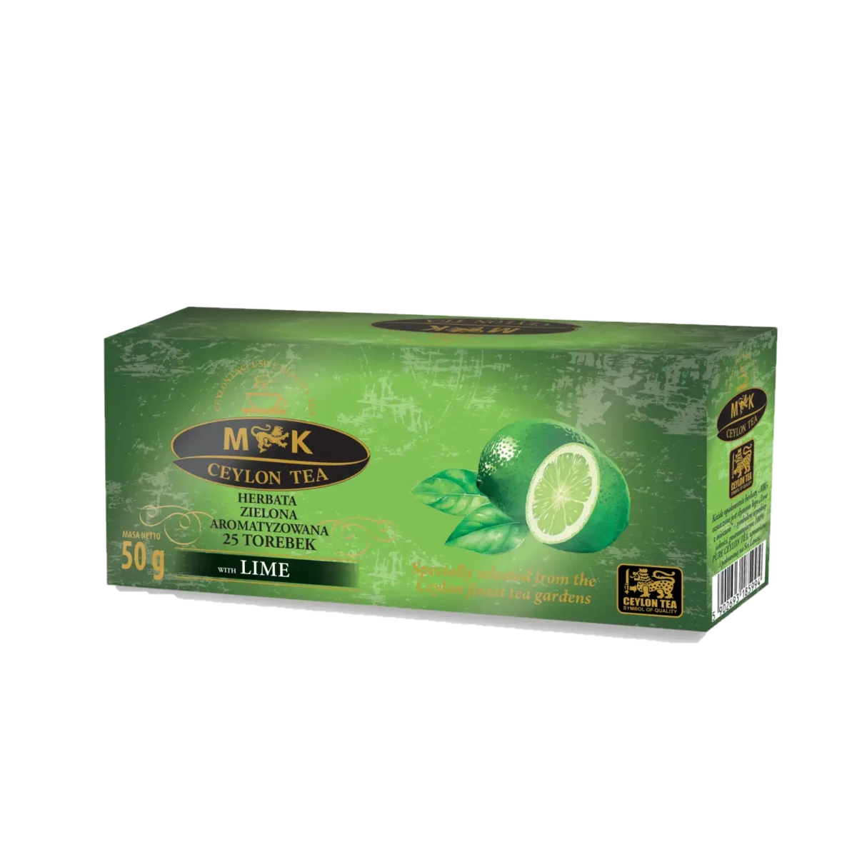 MK Ceylon Tea Herbata Zielona o Smaku Limonki 50 g (25 × 2 g)